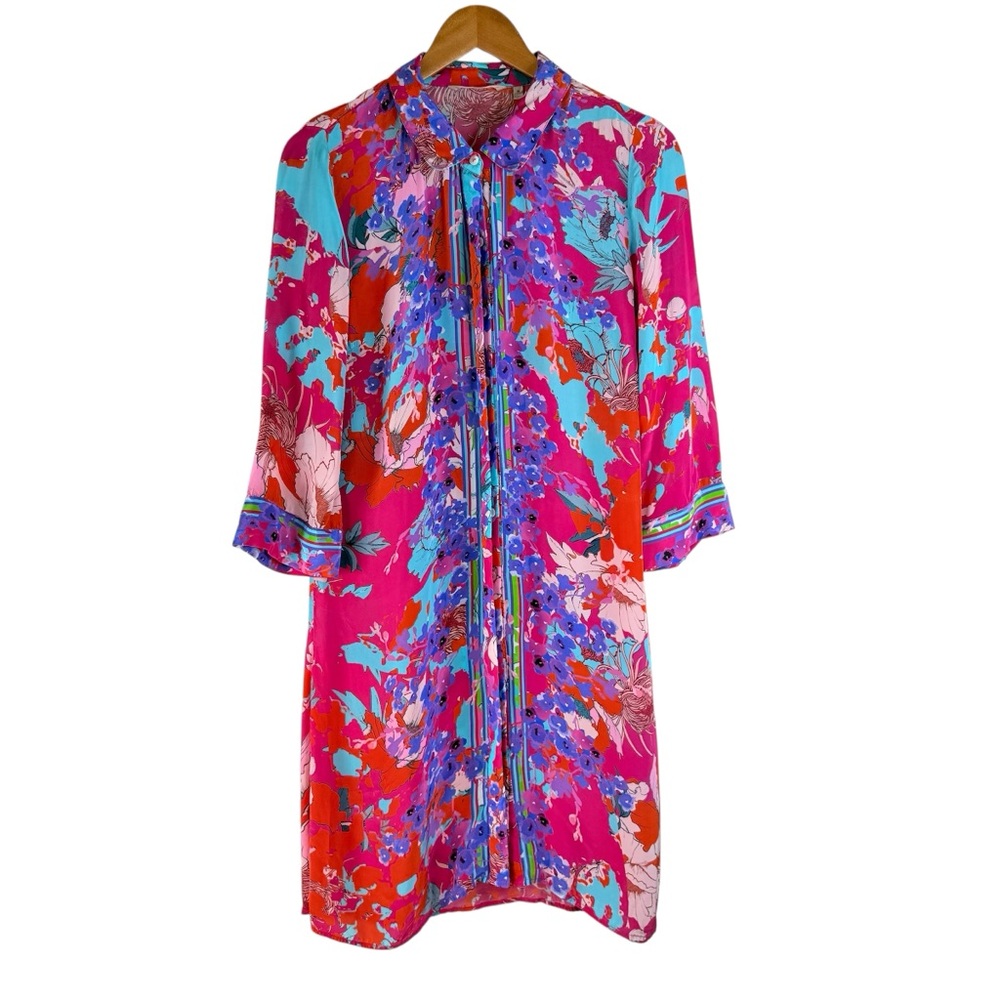 Soft Surroundings Garden Path Shirt Dress Floral
Multicolor Size Medium